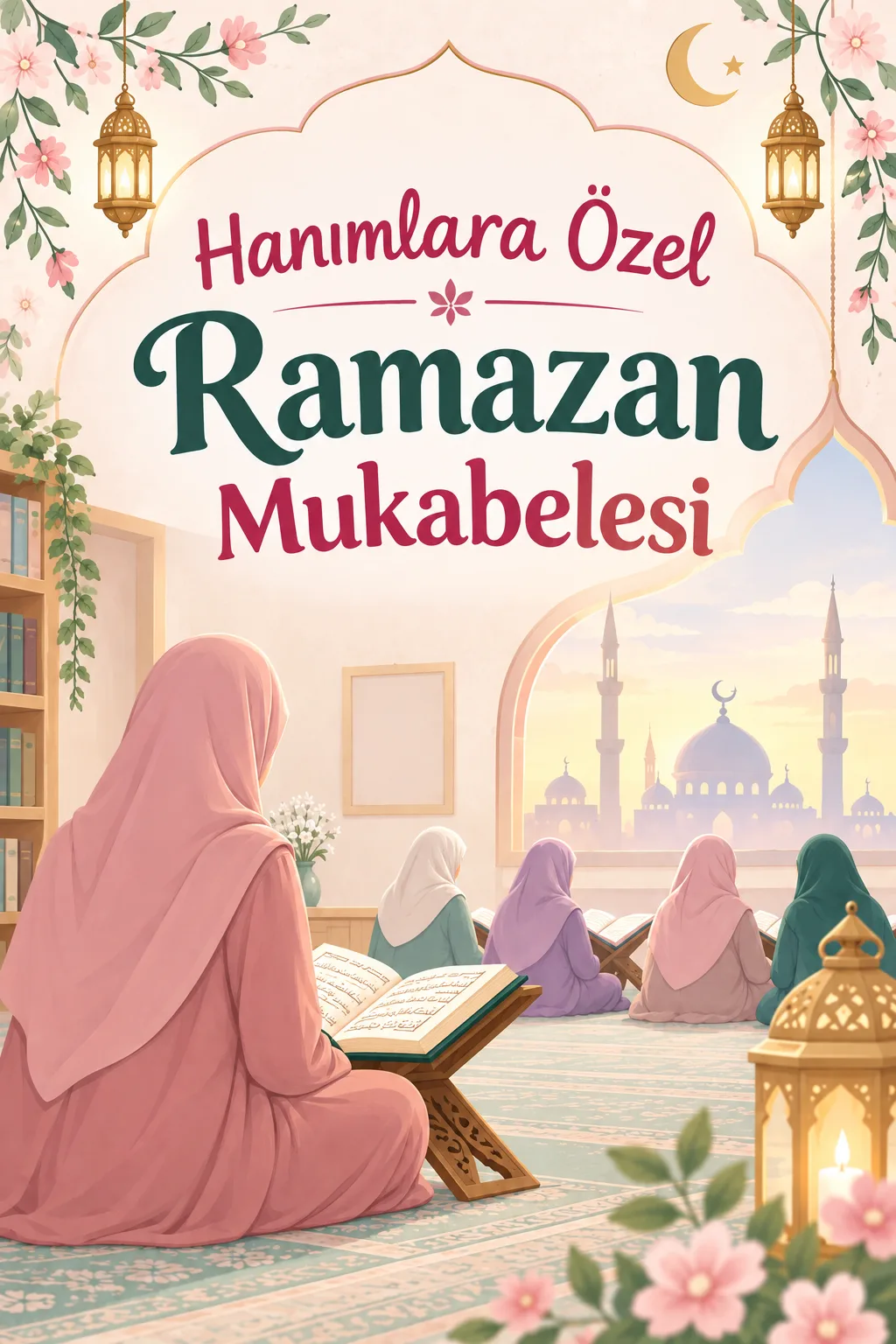 Hanımlara özel Ramazan Mukabelesi afişi